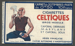 Publicite     Carnet   Cigarettes  Celtiques Regie Francaise - Andere & Zonder Classificatie