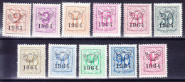 BELGIQUE 1963/64 COB PREO SERIE 57 **,   ( 3T292) - Typos 1951-80 (Ziffer Auf Löwe)