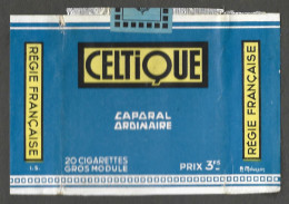 Publicite   Facade Etui  Paquet   Cigarettes  Celtique Caporal Ordinaire  Regie Francaise - - Andere & Zonder Classificatie