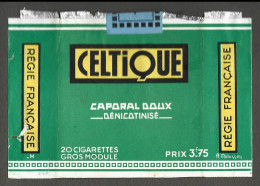 Publicite   Facade Etui  Paquet   Cigarettes  Celtique Caporal Doux Denicotinise  Regie Francaise - - Otros & Sin Clasificación