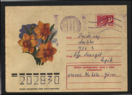 RUSSIA USSR Stationery USED ESTONIA AMBL 1335 KOHTLA-JARVE Plants Flora Flowers Narcissus - Unclassified