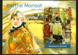 Burundi 2012 French Impressionist Painter Morriso Painting "Dining Room Hostess",MS MNH - Unused Stamps