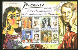 Burundi 2011 Picasso's 130th Anniversary Painting Works,MS MNH - Unused Stamps