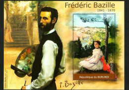 Burundi 2012 French Impressionist Painter Bazier Painted The "Girl",MS MNH - Neufs