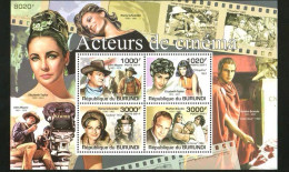 Burundi 2011 Film Stills Of Famous Hollywood Star Elizabeth Taylor,MS MNH - Unused Stamps