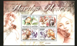Burundi 2011 Celebrity Celebrity Commemoration Famous Movie Star Marilyn Monroe,MS MNH - Unused Stamps