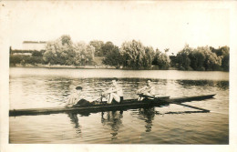 271223 - CARTE PHOTO SPORT Aviron De Rivière équipage 2 Canotiers - Roeisport