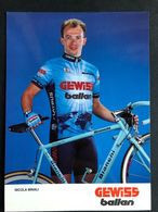 Nicola Minali - Gewiss - Ballan - 1995 - Carte / Card - Cyclists - Cyclisme - Ciclismo -wielrennen - Cyclisme