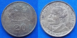 CHILE - 20 Centesimos 1971 "Jose Manuel Balmaceda" KM# 195 Monetary Reform (1960-1975) - Edelweiss Coins - Chile