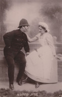 A Good Joke Policeman With Nurse Maid Old Comic RPC Police Postcard - Police - Gendarmerie