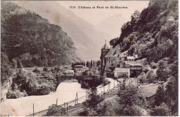 SUISSE - VALAIS - SAINT-MAURICE - Château Et Pont De Saint Maurice - D 1945 - Saint-Maurice