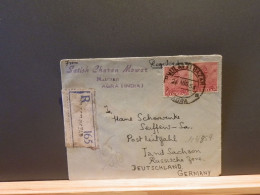 103/859   LETTER RECOMM. INDIA  1950 POUR ALLEMAGNE - Briefe U. Dokumente