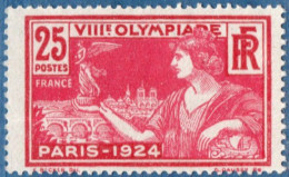 France 1924 25c Olympic Games Paris MNH  Olympic Championship, Bridges,, Notre Dame - Summer 1924: Paris