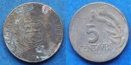PERU - 5 Centavos 1970 "Flower Sprig" KM# 244.2 Decimal Coinage (1893-1986) - Edelweiss Coins - Peru