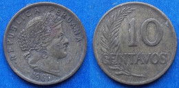 PERU - 10 Centavos 1961 "Sprig" KM# 224.2 Decimal Coinage (1893-1986) - Edelweiss Coins - Peru
