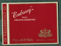 Etui Cigarettes -   Embray   10 Cigarettes Trade Mark - London - Etuis à Cigarettes Vides