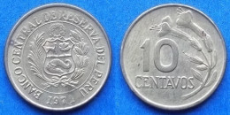 PERU - 10 Centavos 1974 "Flower Sprig" KM# 245.3 Decimal Coinage (1893-1986) - Edelweiss Coins - Pérou