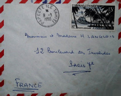 O 1 Lettre / Carte  Tahiti - Covers & Documents