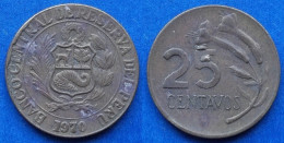 PERU - 25 Centavos 1970 "Flower Sprig" KM# 246.2 Decimal Coinage (1893-1986) - Edelweiss Coins - Pérou