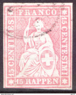 Svizzera 1854 Unif.28 O/Used VF/F - Oblitérés