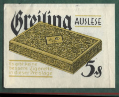 Etui Cigarettes  En Papier   - Greiling  Auslese    5  Allemagne - Empty Cigarettes Boxes