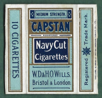 Facade Etui Cigarettes  Capstan  -  Navy  Cut  Cigarettes  - Bristol - London  Royaume Uni - Empty Cigarettes Boxes