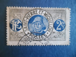 SPM 1909-17 Y/T 79  " Pêcheur. D "  Oblitéré Sans Gomme - Cote 0,50 - Used Stamps