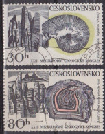 Congrès De Géologie - TCHECOSLOVAQUIE - Fossiles - N° 1657-1659 - 1968 - Gebraucht