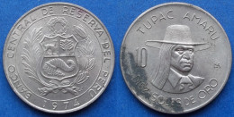 PERU - 10 Soles 1974 "Tupac Amaru" KM# 258 Decimal Coinage (1893-1986) - Edelweiss Coins - Pérou