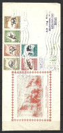 INDONESIE. N°183-8 De 1959 Sur Enveloppe Ayant Circulé. Rhinocéros/Tapir/Varan/Orang-Outang.... - Rinocerontes