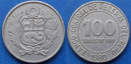 PERU - 100 Soles 1980 KM# 283 Decimal Coinage (1893-1986) - Edelweiss Coins - Perú