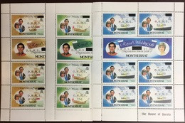 Montserrat 1982 Official Surcharge Royal Wedding Sheetlet Set MNH - Montserrat