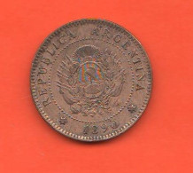 Argentina Un Centavo 1890 South America Bronze Coin - Argentinië