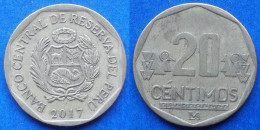 PERU - 20 Centimos 2017 KM# 306.4 Monetary Reform (1991) - Edelweiss Coins - Pérou