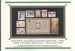 UNO  WIEN, Jahressammelmappe 1988, Gestempelt, 79-88, Block 4 - Cartas & Documentos