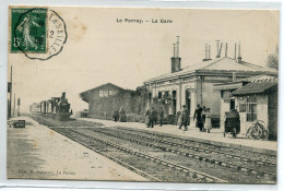 78 LE PERAY Le Train Entre En Gare  Voyageurs à Quai Voies Chemin De Fer 1908 Timb Edit Pelletier   D15 2022 - Le Perray En Yvelines