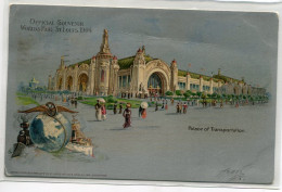 ETATS UNIS ST LOUIS Oficial Souvenir Worlds Fair 1904  Palace Of TRansportation  écrite Timbrée 1905   D17 2022 - St Louis – Missouri