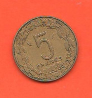 Africa Centrale 5 Francs 1983 CFA Central Africa Copper /aluminum / Nickel Coin - Central America