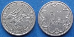 CENTRAL AFRICAN STATES - 50 Francs 1998 "Three Giant Eland" KM# 11 Monetary Union Standard Coinage - Edelweiss Coins - Sonstige – Afrika