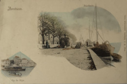 Arnhem // Rijnkade En Op De Rijn Ca 1899 - Arnhem