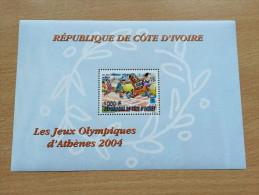 Côte D'Ivoire Ivory Coast 2004 Block Bloc Mi. Bl. A36 A1319 Jeux Olympiques Olympic Games Olympia Athènes Athens Athen - Côte D'Ivoire (1960-...)