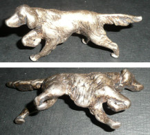 Rare Figurine En Métal Chien D'arrêt De Chasse, Setter épagneul - Dogs