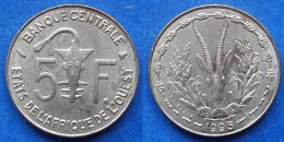 WEST AFRICAN STATES - 5 Francs 1995 "Gazelle" KM# 2a Federation, Standard Coinage - Edelweiss Coins - Autres – Afrique