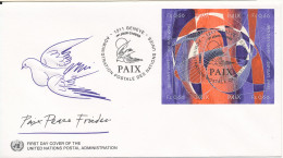 United Nations FDC 21-9-1993  Paix, Peace, Frieden With Cachet - FDC