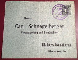 Privatpost WIESBADEN Rarität 1892 Privatganzsachen Umschlag 2 Pf Carl Schnegelberger Gebraucht - Correos Privados & Locales