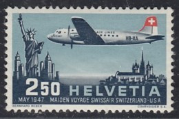 SCHWEIZ  479, Ungebraucht *, Erstflug SWISSAIR, 1947 - Unused Stamps