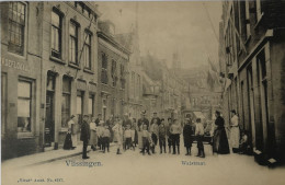 Vlissingen (Zld.) Walstraat (Proeflokaal - Veel Volk) Ca 1900 Vivat - Topkaart - Vlissingen