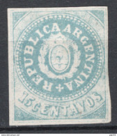 Argentina 1862 Y.T.7 (*)/MNG VF/F - Neufs