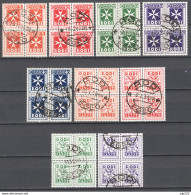 Egeo 1934 Segnatasse Sass.1/9 Quartina O/Used VF/F - Ägäis