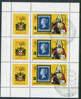 HUNGARY 1980 LONDON Stamp Exhibition Sheetlet Used.  Michel 3429 Kb - Blocks & Sheetlets
